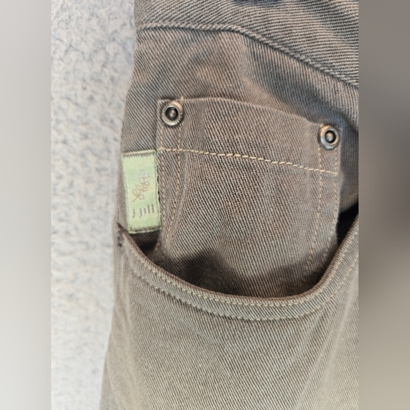 J. Jill Womens Pants Sz 12 Khaki Color High Rise Wide Thru Leg Taper Bottom - Picture 5 of 14